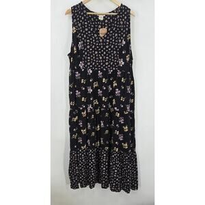 NWT Romantic Gypsy Women Cottage Boho Prairie Ditsy Floral Flowy Maxi Dress 2X